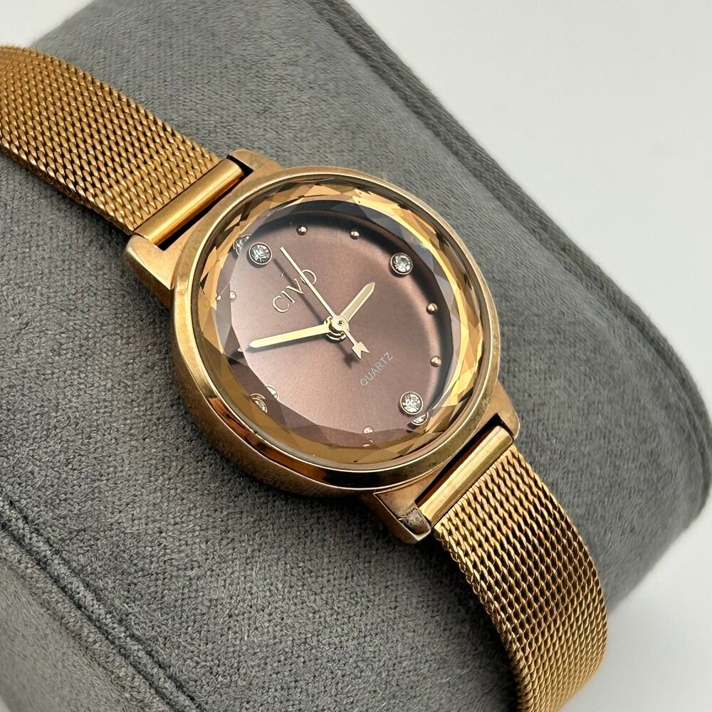 CIVO 8024C Rose Gold Women's Quartz Watch Working  New Battery